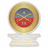 Vierde Texas Cavalry (Ferguson) Sticker (Voorkant)