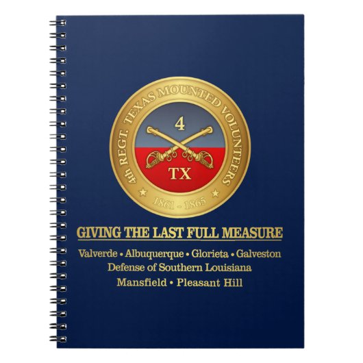 Vierde Texas Cavalry (gevechtsuiteer) Notitieboek (Voorkant)