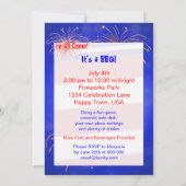 Vierde trieste trieste feestdag in de barbecue kaart (Achterkant)