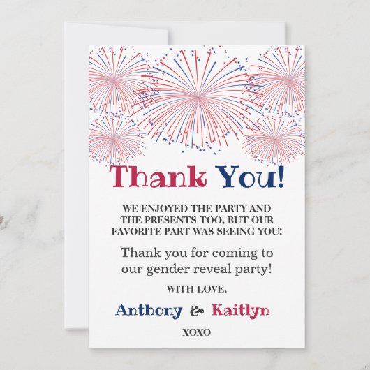 Vierde trieste trimester van juli bedankkaart (Voorkant)