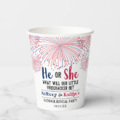 Vierde trieste trimester van juli papieren bekers (Achterkant)