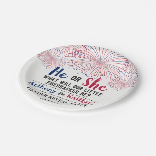 Vierde trieste trimester van juli papieren bordje (Gekanteld)