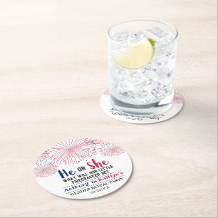 Vierde trieste trimester van juli ronde kartonnen onderzetter