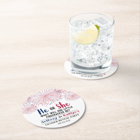 Vierde trieste trimester van juli ronde kartonnen onderzetter (Insitu)