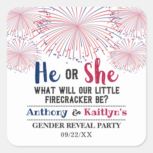 Vierde trieste trimester van juli vierkante sticker (Voorkant)