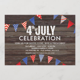 Vierde trieste verjaardag van de feestdag van juli kaart