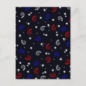 Vierde trilling juli sterren - 4 juli briefkaart (Voorkant)