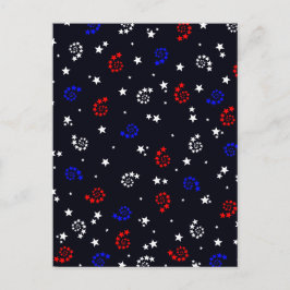 Vierde trilling juli sterren - 4 juli briefkaart