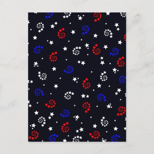 Vierde trilling juli sterren - 4 juli briefkaart (Voorkant)