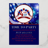 Vierde trimester van juli folie uitnodiging (Voorkant)