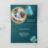 Vierde trouwdag nu, foto-kaart kaart (Binnen)