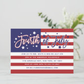 Vierde uitnodiging van de Amerikaanse vlaggenparti (Staand voorkant)