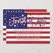 Vierde uitnodiging van de Amerikaanse vlaggenparti (Voorkant / Achterkant)