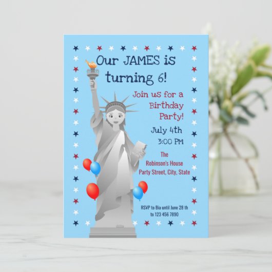 Vierde uitnodiging van de Jongen Partij van juli (Staand voorkant)