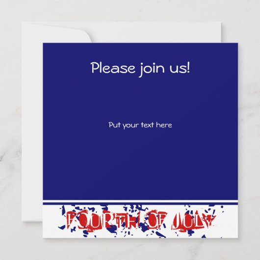 Vierde uitnodiging van de partij van juli (Achterkant)