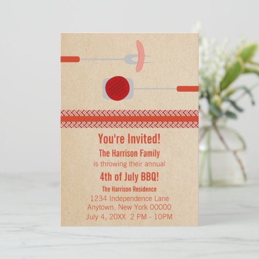 Vierde uitnodiging van de Summer Grilling van juli (Staand voorkant)
