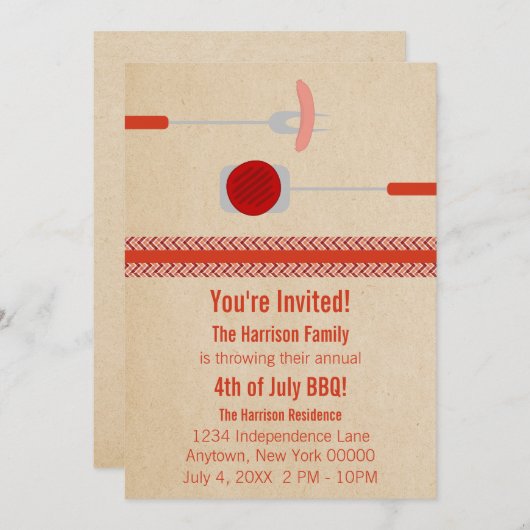 Vierde uitnodiging van de Summer Grilling van juli (Voorkant / Achterkant)