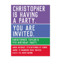 Vierde uitnodiging van de vierde verjaardag van he