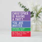 Vierde uitnodiging van de vierde verjaardag van he (Staand voorkant)