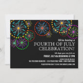 Vierde uitnodiging van Fireworks Party van juli (Voorkant)