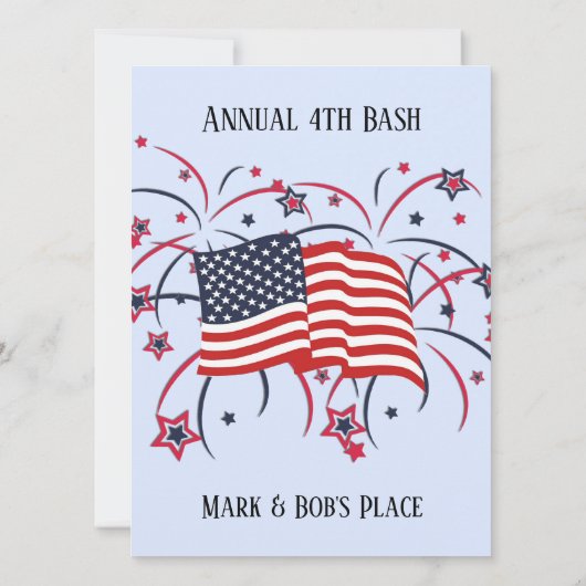 Vierde uitnodiging van juli Blauw (Achterkant)