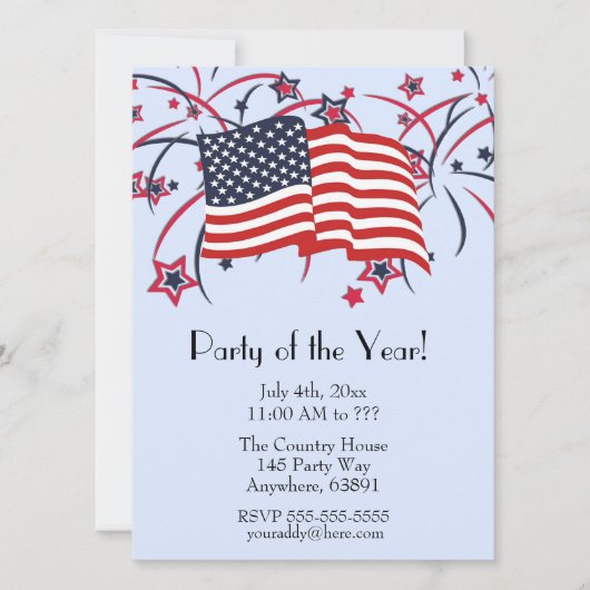 Vierde uitnodiging van juli Blauw (Voorkant)