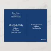 Vierde uitnodiging van juli Cute Red White Blue Do (Achterkant)