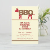 Vierde uitnodiging van juli Modern BBQ (Staand voorkant)