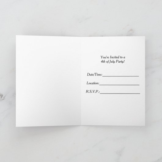 Vierde uitnodiging van juli, patriottische Sokken (Binnen)