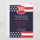 Vierde uitnodiging van juli: Red, White en Blue Pa (Achterkant)