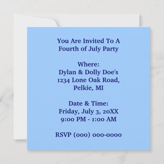 Vierde uitnodiging van Liberty Bell Rings (Achterkant)