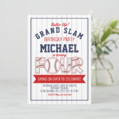 Vierde uitnodiging voor de wedstrijd van Baseball (Staand voorkant)