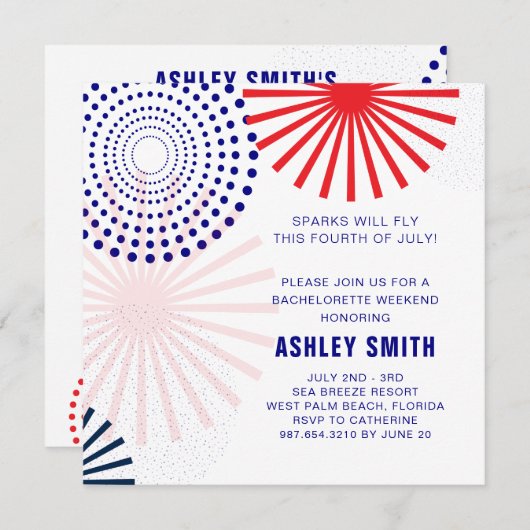 Vierde uitnodiging voor het weekeinde van juli (Voorkant / Achterkant)