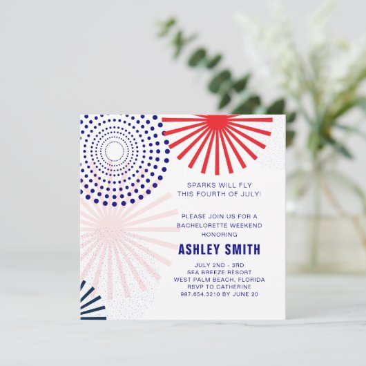 Vierde uitnodiging voor het weekeinde van juli (Staand voorkant)