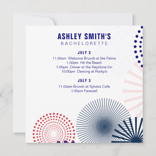 Vierde uitnodiging voor het weekeinde van juli (Achterkant)