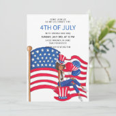 Vierde uitnodiging voor patriottisch meisje (Staand voorkant)