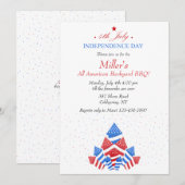 Vierde uitnodiging voor vuurwerk van juli (Voorkant / Achterkant)