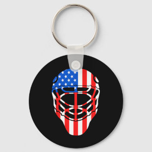 Vierde van 4 juli Hockey Goalie Mask American Fla Sleutelhanger