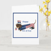 vierde van de Kaart van de Hond van het Worstje (Gele Bloem)