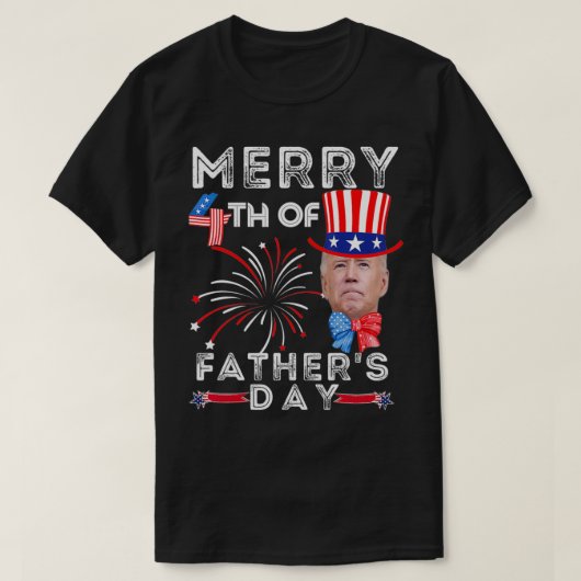 vierde van de vierde van Vaderdag van 4 juli T-shirt (Design voorkant)