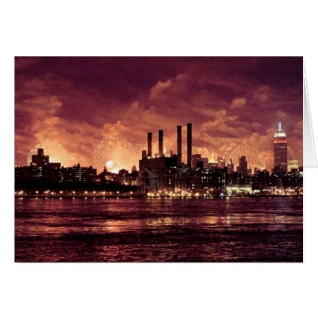 Vierde van het Vuurwerk van Juli achter Manhattan (Voorkant Horizontaal)