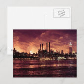 Vierde van het Vuurwerk van Juli achter Manhattan Briefkaart (Voorkant / Achterkant)