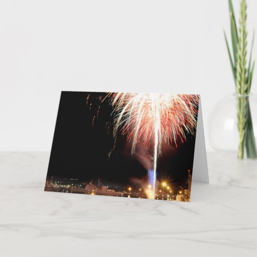 vierde van het Vuurwerk van Juli Kaart (Voorkant)