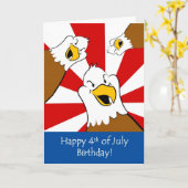 Vierde van het Wenskaart van de Viering van de Kaart (Gele Bloem)