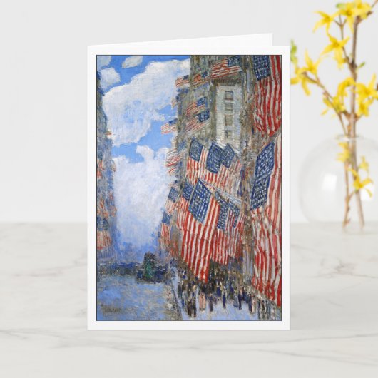 Vierde van Juli, 1916 door Childe Hassam Kaart (Gele Bloem)