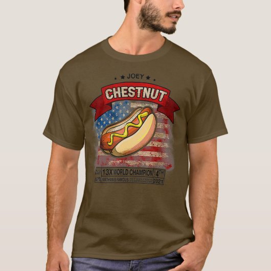 Vierde van juli 2021 Hot Dogs Funny T-shirt (Voorkant)
