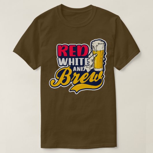Vierde van juli 2021 Roodwitbier T-shirt (Design voorkant)