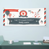 Vierde van juli BBQ Patriottic American Fireworks Spandoek (Beurs)