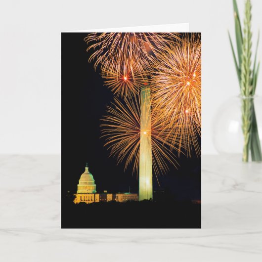 Vierde van Juli, de Vertoning van het Vuurwerk, Kaart (Voorkant)