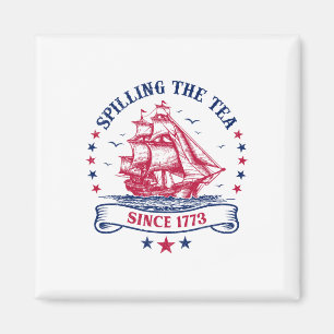 Vierde van juli die het thea 1773 Funny America be Magneet